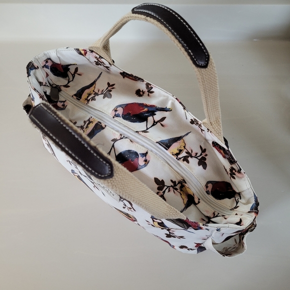 LESSER & PAVEY UK "Bird Song" Laminated Cotton Canvas Ladies Tote Bag - Picture 6 of 13